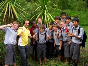 planting tree in Melvile intermediate school