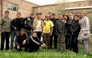 Planting tree in some schools in Yeghvard