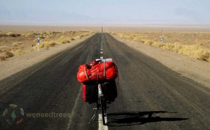 Cycling through the heart of central desert in Iran